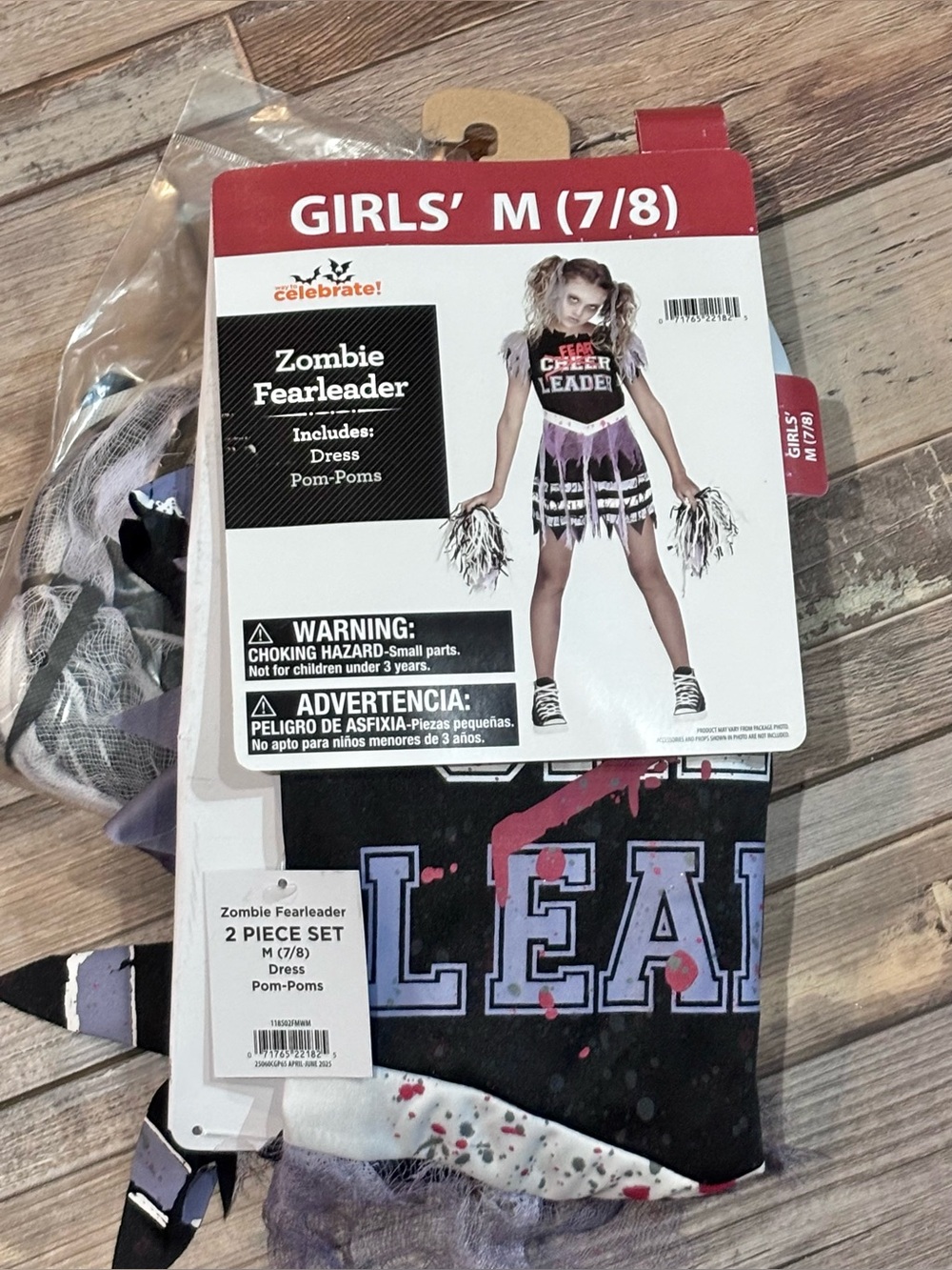 NWT Fear Cheerleader costume size 7/8